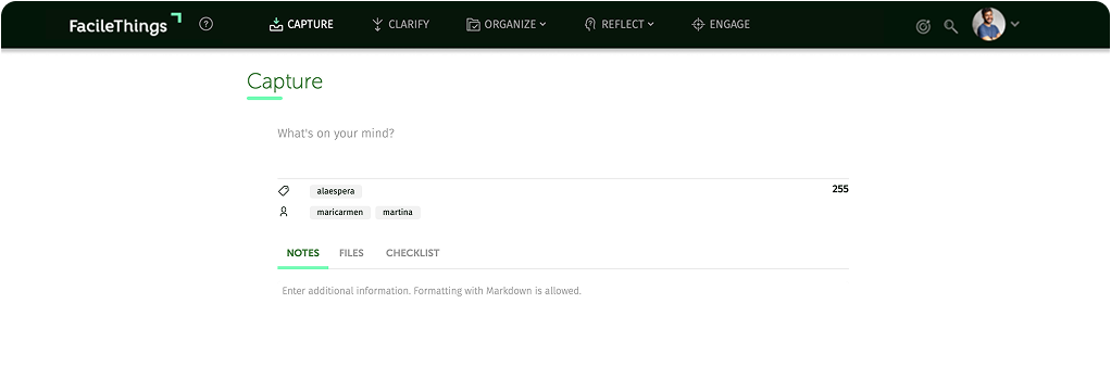 FacileThings app